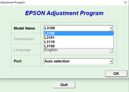 Epson l3100 resetter free download